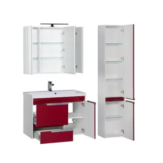 Тумба под раковину Aquanet Тиволи 180059 90 см бордо